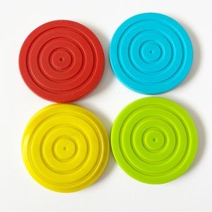 Nordstrom Wood Rubber Cover Coaster Set